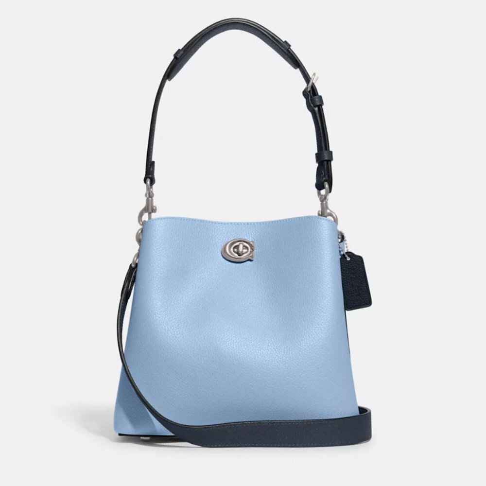 NWOT Coach Willow Bucket Bag Crossbody Purse in Colorblock Pool Blue